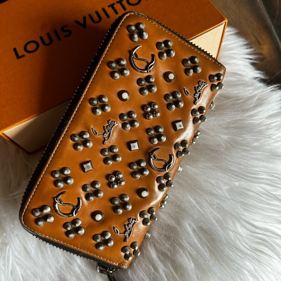 Christian Louboutin Brown Panettone Spike Wallet loubinthesky - Picture 12 of 16